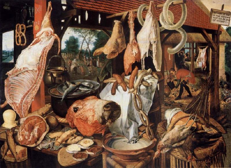 Pieter Aertsen Butcher sale state with flight nacb Agypten china oil painting image